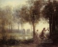 Orpheus Leading Eurydice from the Underworld plein air Romanticism Jean Baptiste Camille Corot
